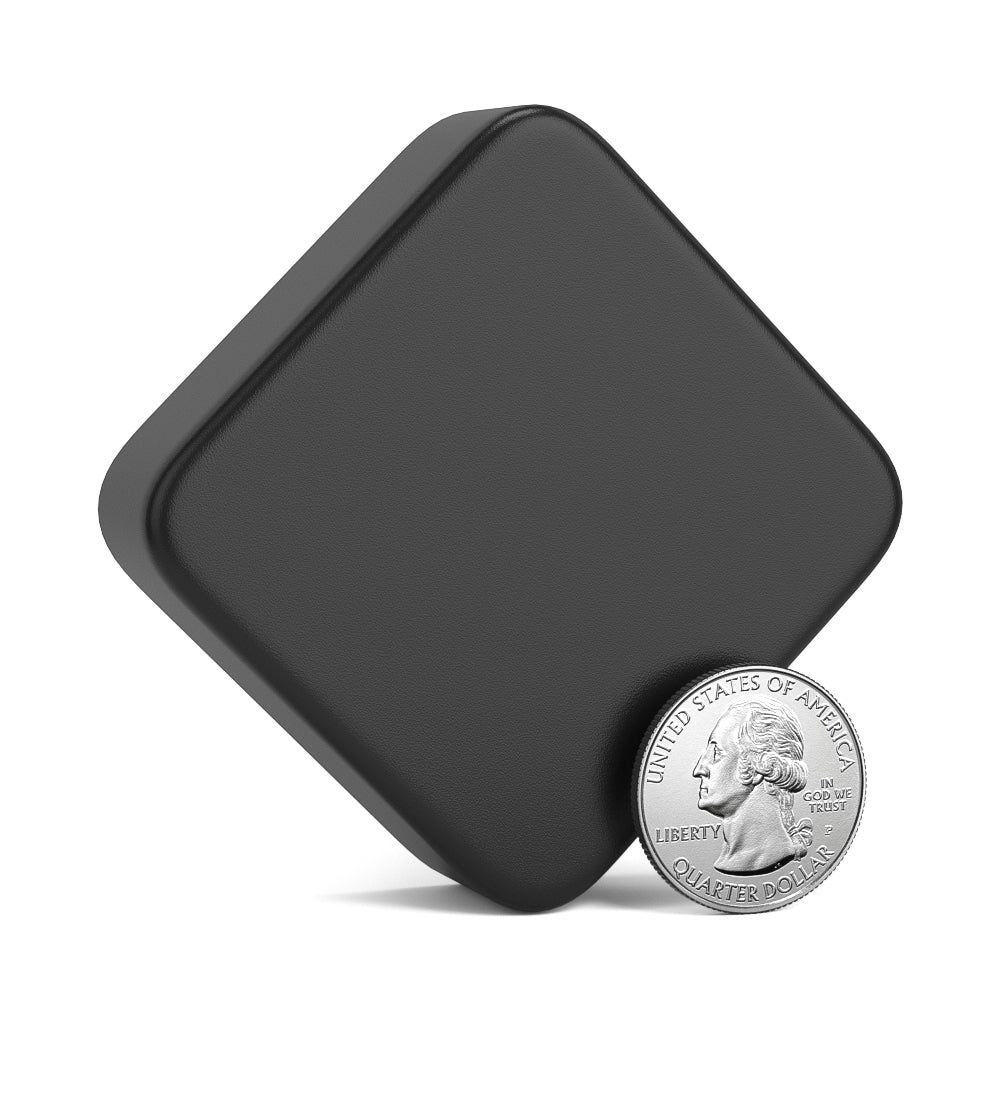 Child Resistant | Square Push Down & Turn Plastic Universal Caps w/ Foam Liner | 50mm - Matte Black - 80 Count