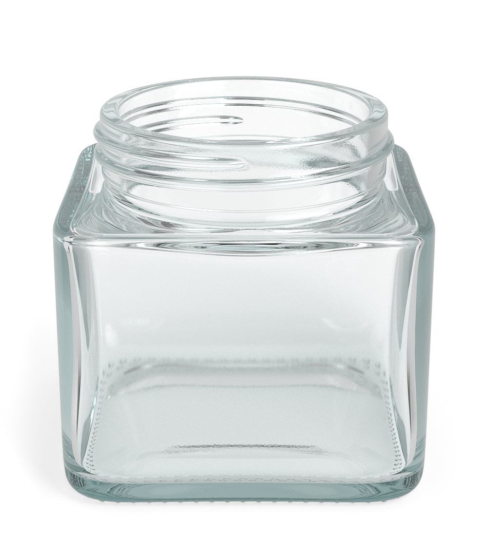 Cube Clear Glass V2 Jars | 50mm - 3oz - 80 Count