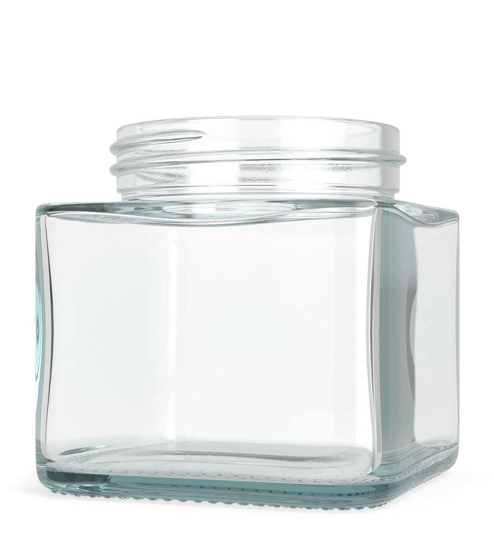 Cube Clear Glass V2 Jars | 50mm - 3oz - 80 Count