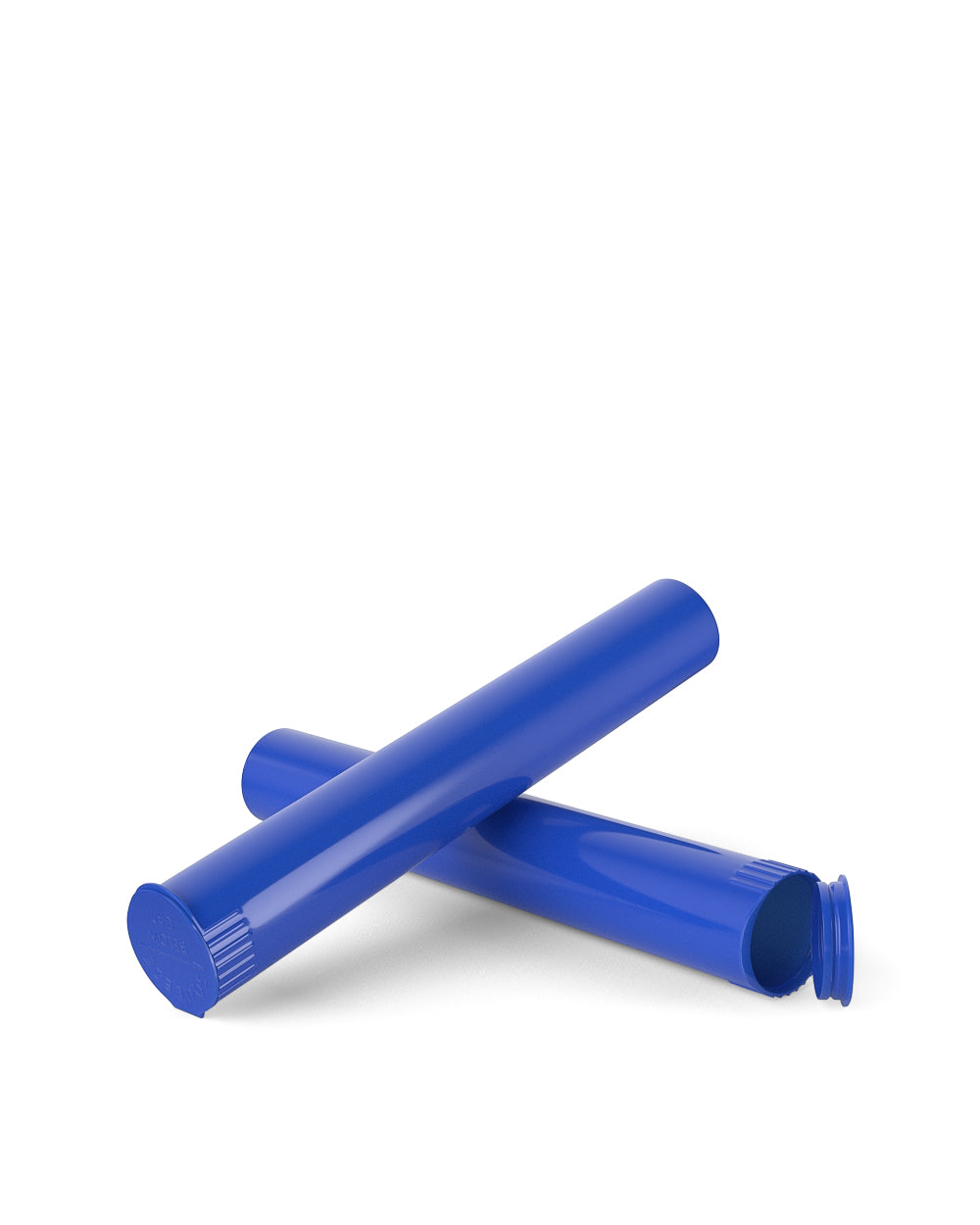Child Resistant | King Size Pop Top Opaque Plastic Pre-Roll Tubes | 116mm - Blue - 1000 Count