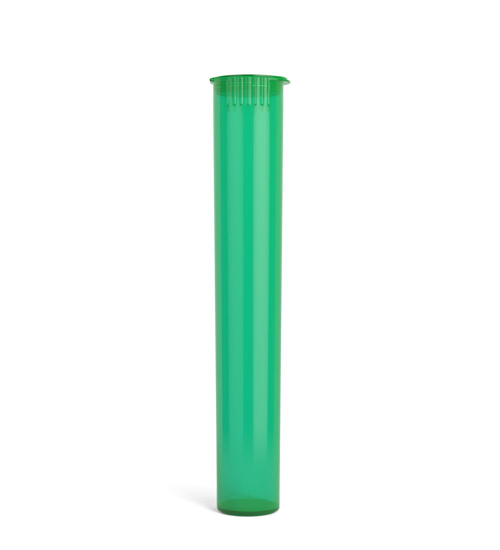 Child Resistant | King Size Pop Top Translucent Plastic Pre-Roll Tubes | 116mm - Green - 1000 Count