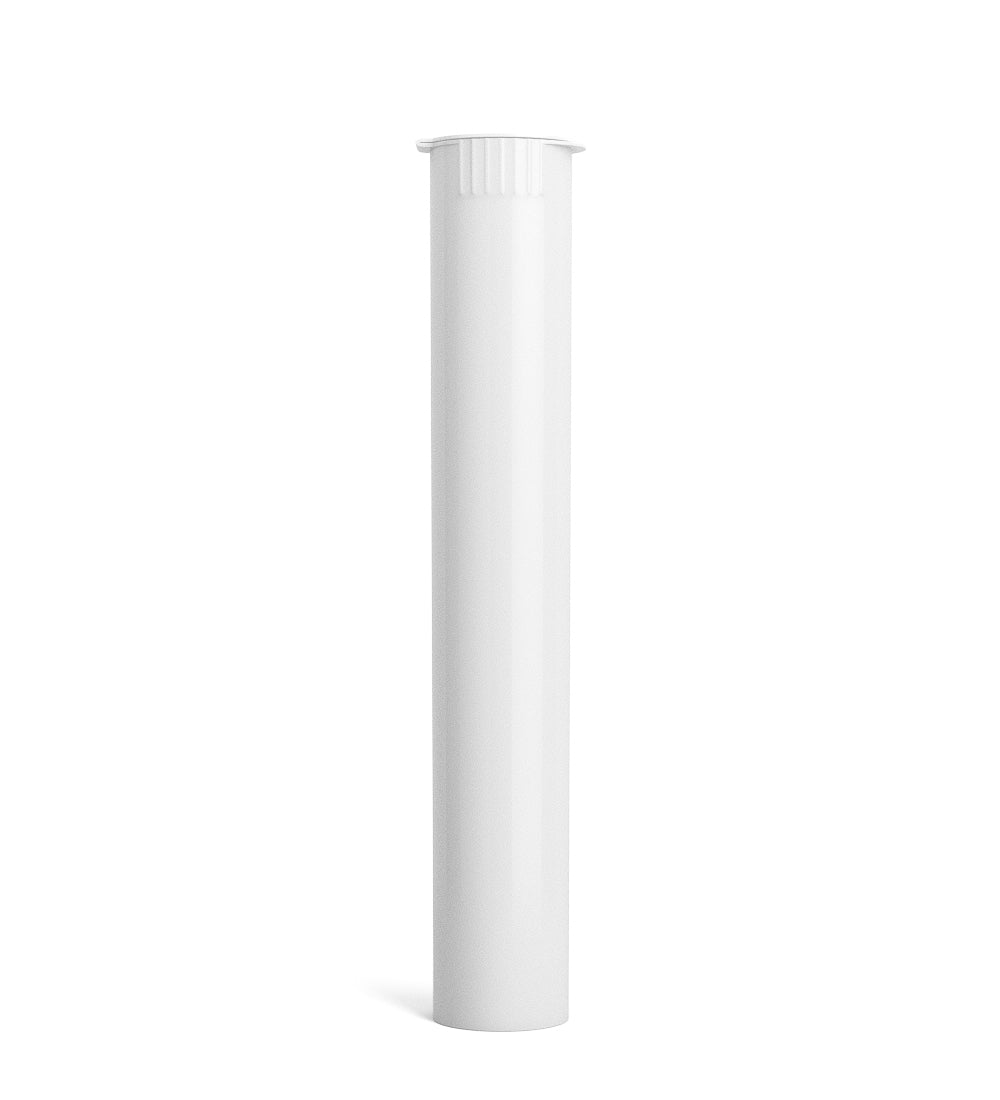 Child Resistant | King Size Pop Top Opaque Plastic USA Pre-Roll Tubes (Open) | 116mm - White - 1000 Count