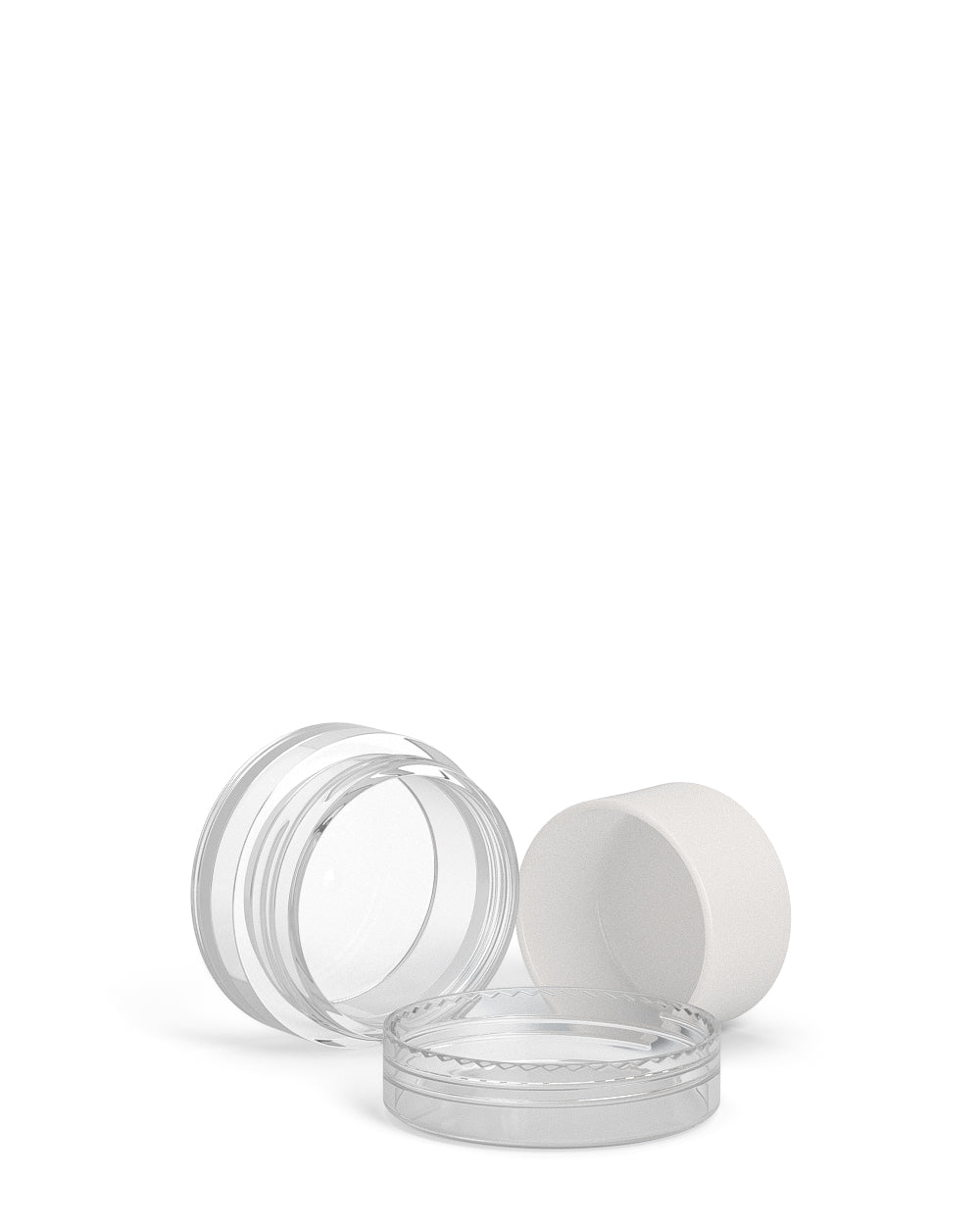 Clear Concentrate Containers w/ Screw Top Cap & White Silicone Insert | 5mL - Plastic - 100 Count