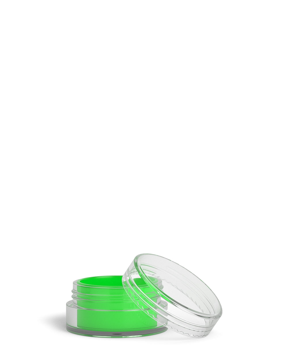 Clear Concentrate Containers w/ Screw Top Cap & Green Silicone Insert | 5mL - Plastic - 100 Count