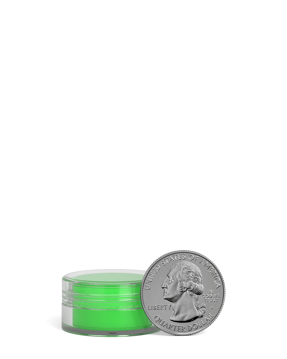 Clear Concentrate Containers w/ Screw Top Cap & Green Silicone Insert | 5mL - Plastic - 100 Count