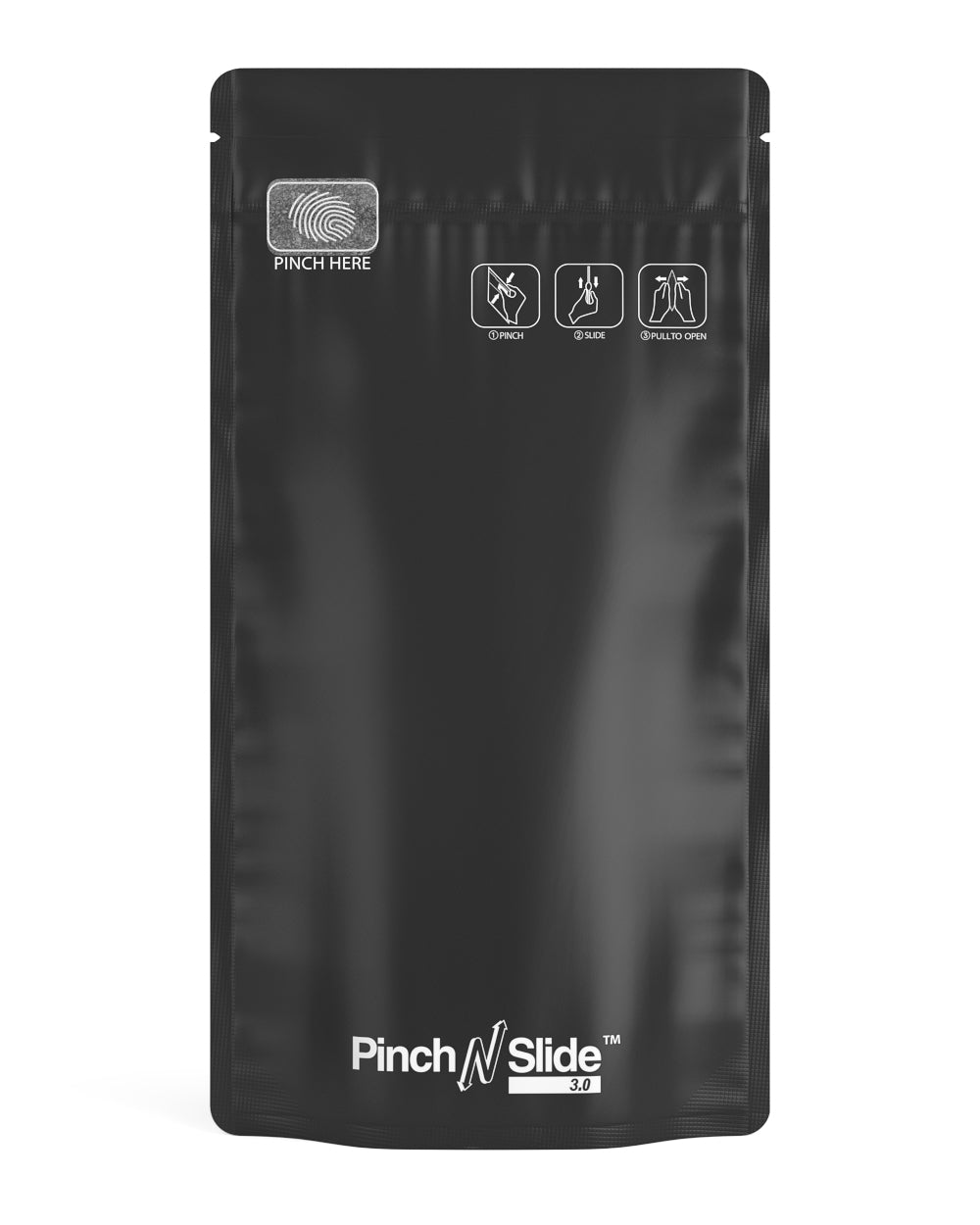 Child Resistant & Tamper Evident | Pinch N Slide 3.0 Matte Black Vista Mylar Bags | 5in x 8.8in - 14g - 250 Count