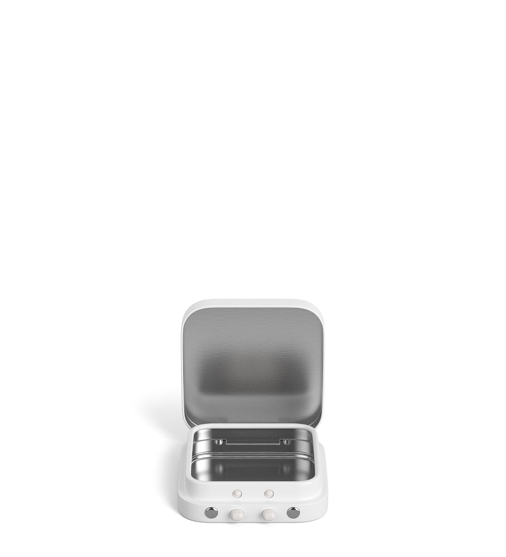 Child Resistant & Sustainable | Hinged-Lid Micro Pack Container | 50mm x 50mm - White Tin - 100 Count