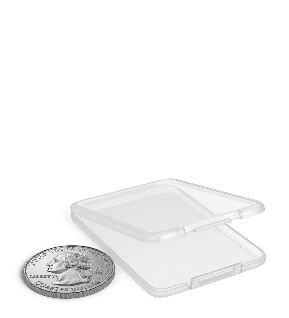 Hinged Lid Slim Shatter Container | 4.5 mm - Clear Plastic - 1000 Count