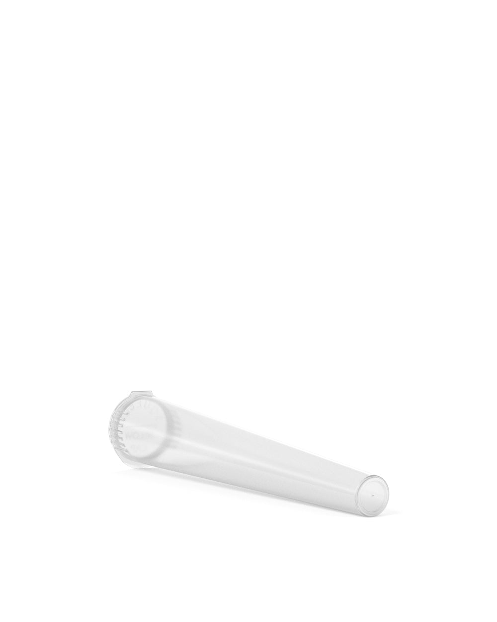clear plastic tube with sqeezetop side and top view