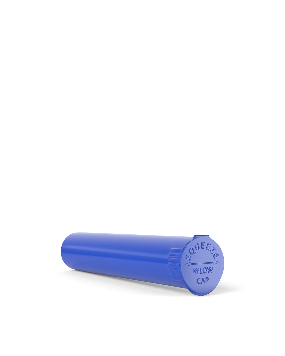 Child Resistant | Pop Top Opaque Plastic Pre-Roll Tubes | 95mm - Blue - 1000 Count