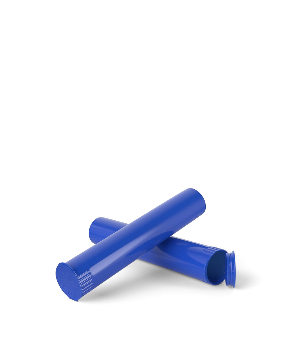 Child Resistant | Pop Top Opaque Plastic Pre-Roll Tubes | 95mm - Blue - 1000 Count