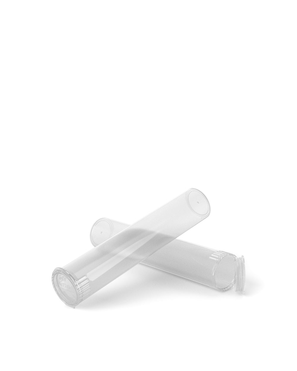 Child Resistant | 100% Biodegradable Pop Top Plastic Pre-Roll Tubes | 98mm - Clear - 1000 Count