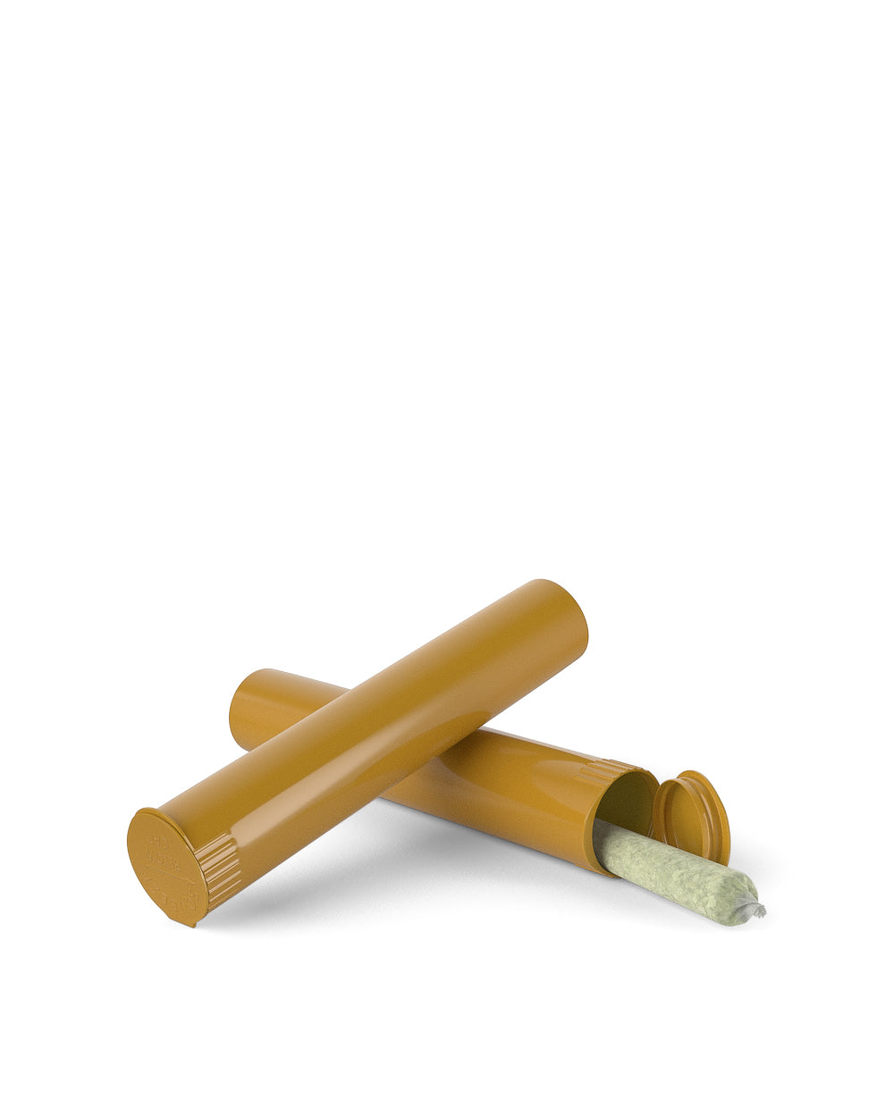 Child Resistant | Pop Top Opaque Plastic Pre-Roll Tubes | 95mm - Gold - 1000 Count