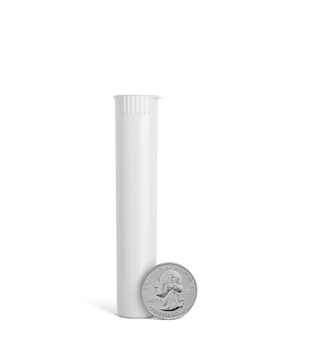 Child Resistant | Pop Top Opaque Plastic Pre-Roll Tubes (Open) | 95mm - White - 1000 Count