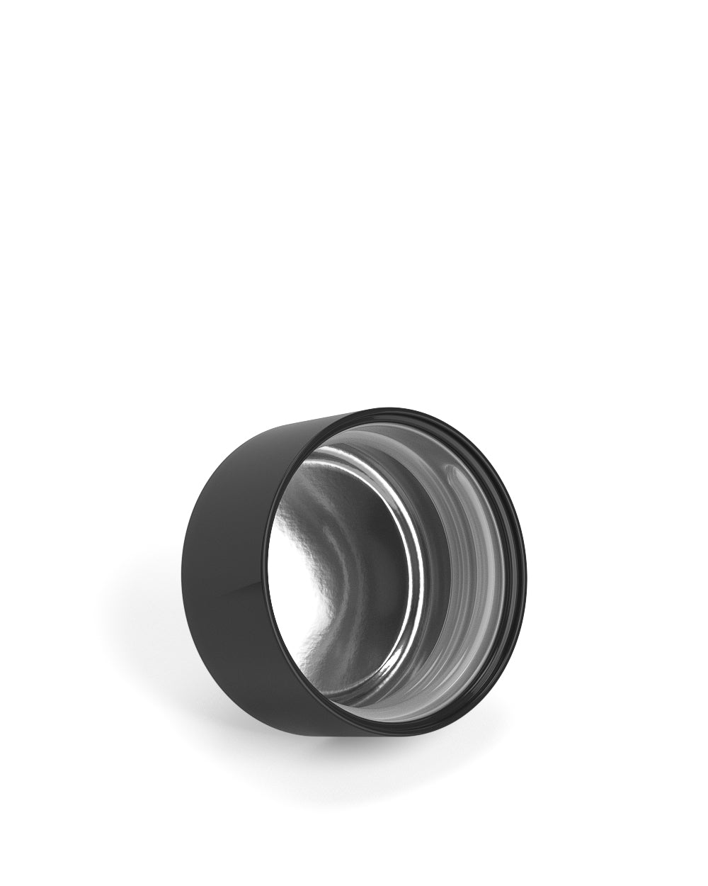 Child Resistant | Smooth Push Down & Turn Plastic Caps w/ Foil Liner | 28mm - Glossy Black - 504 Count