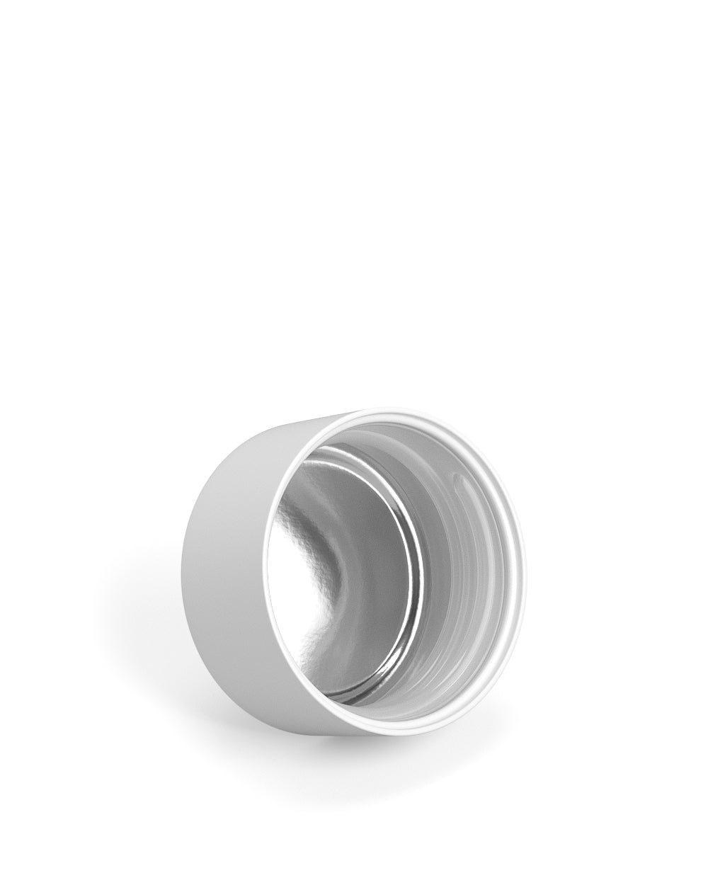 Child Resistant | Smooth Push Down & Turn Plastic Caps w/ Foil Liner | 28mm - Matte White - 504 Count