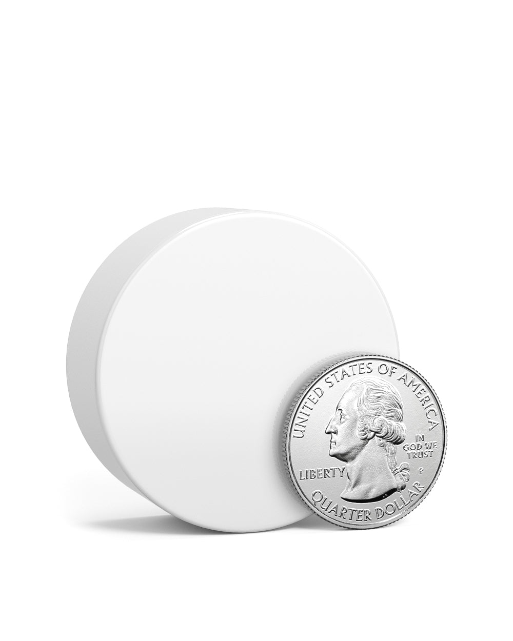 Child Resistant | Smooth Push Down & Turn Plastic PCR Caps w/ Foil Liner | 38mm - Glossy White - 320 Count