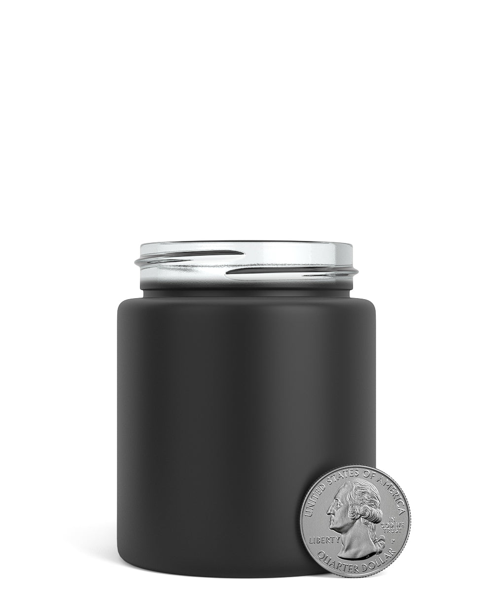 Straight Sided Matte Black Glass Jars | 53mm - 5oz - 32 Count