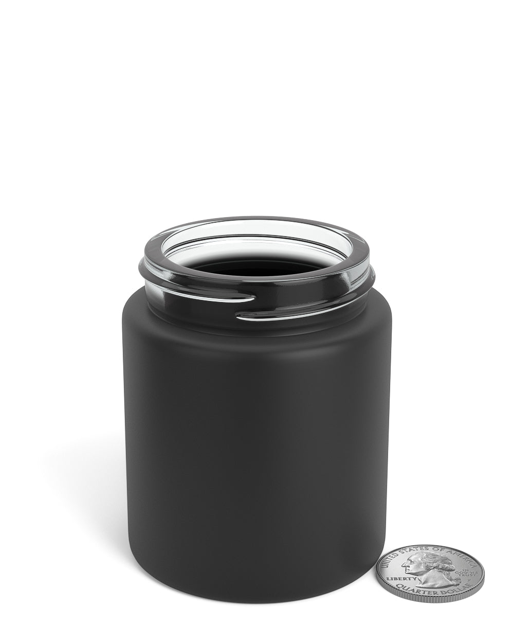 Straight Sided Matte Black Glass Jars | 53mm - 5oz - 32 Count