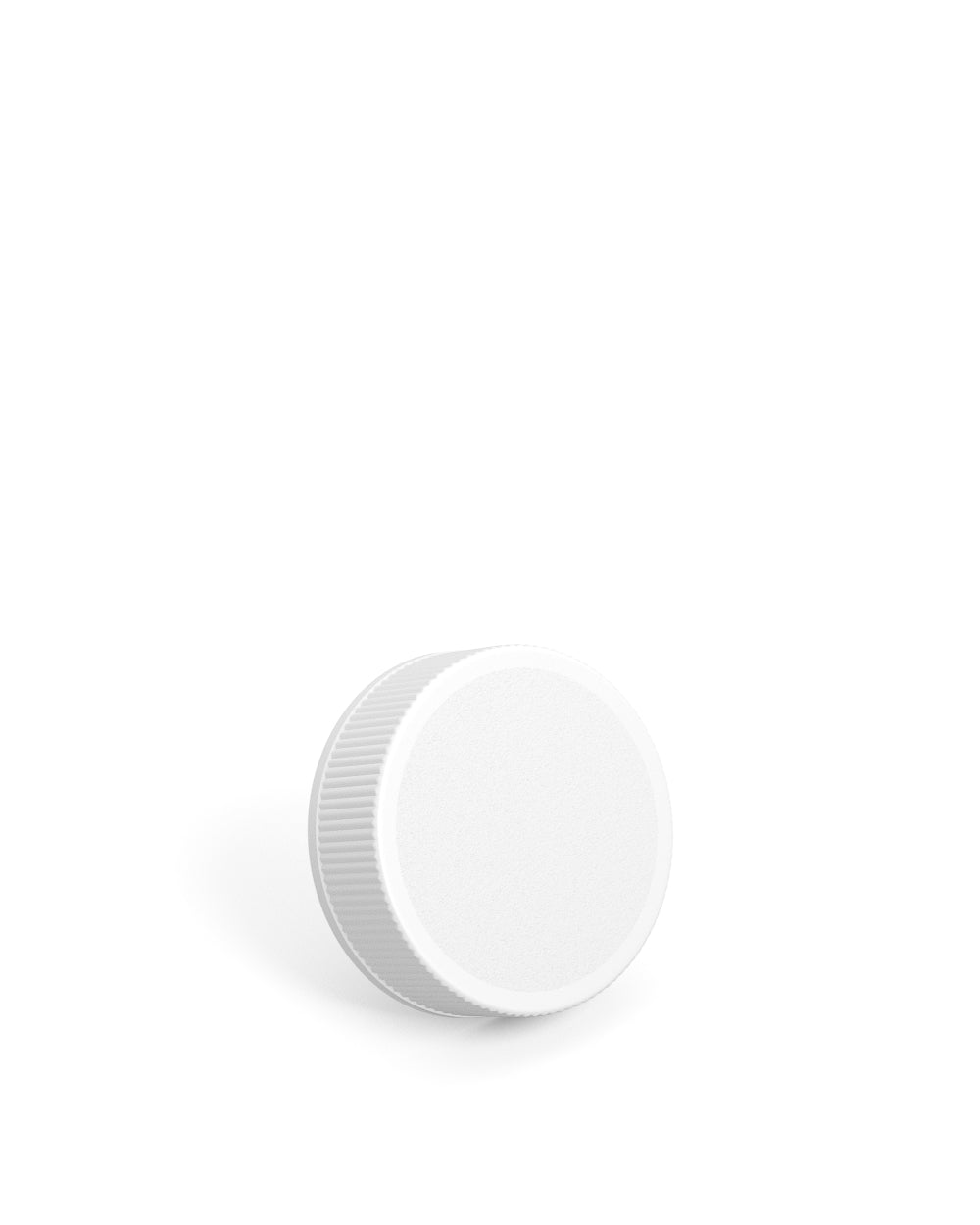 Ribbed Screw Top Plastic Caps w/ Foam Liner | 28mm - Matte White - 250 Count
