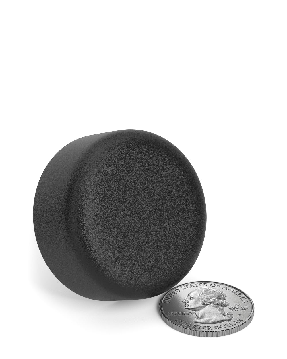 Child Resistant | Smooth Push Down & Turn Plastic Caps w/ Foam Liner | 38mm - Matte Black - 320 Count