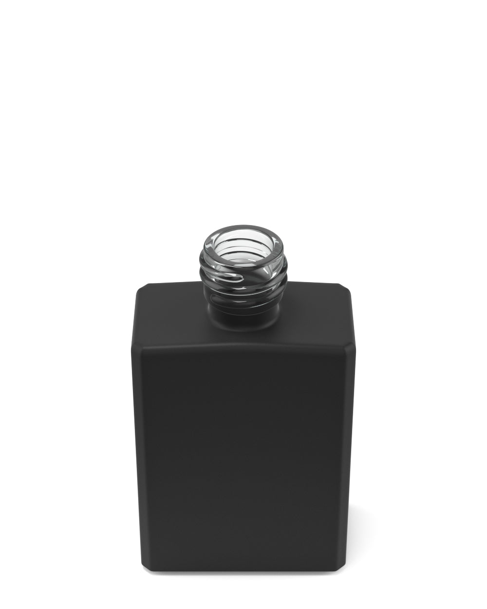 Child Resistant | Rectangular Glass Tincture Bottles w/ Black Ribbed Dropper Cap | 30mL - Matte Black - 120 Count