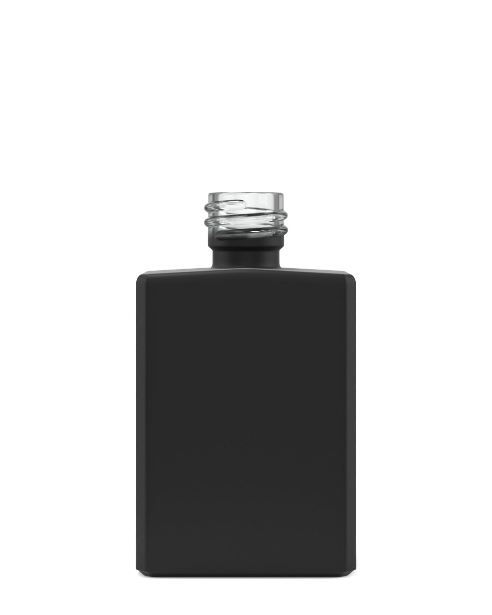 Child Resistant | Rectangular Glass Tincture Bottles w/ Black Ribbed Dropper Cap | 30mL - Matte Black - 120 Count