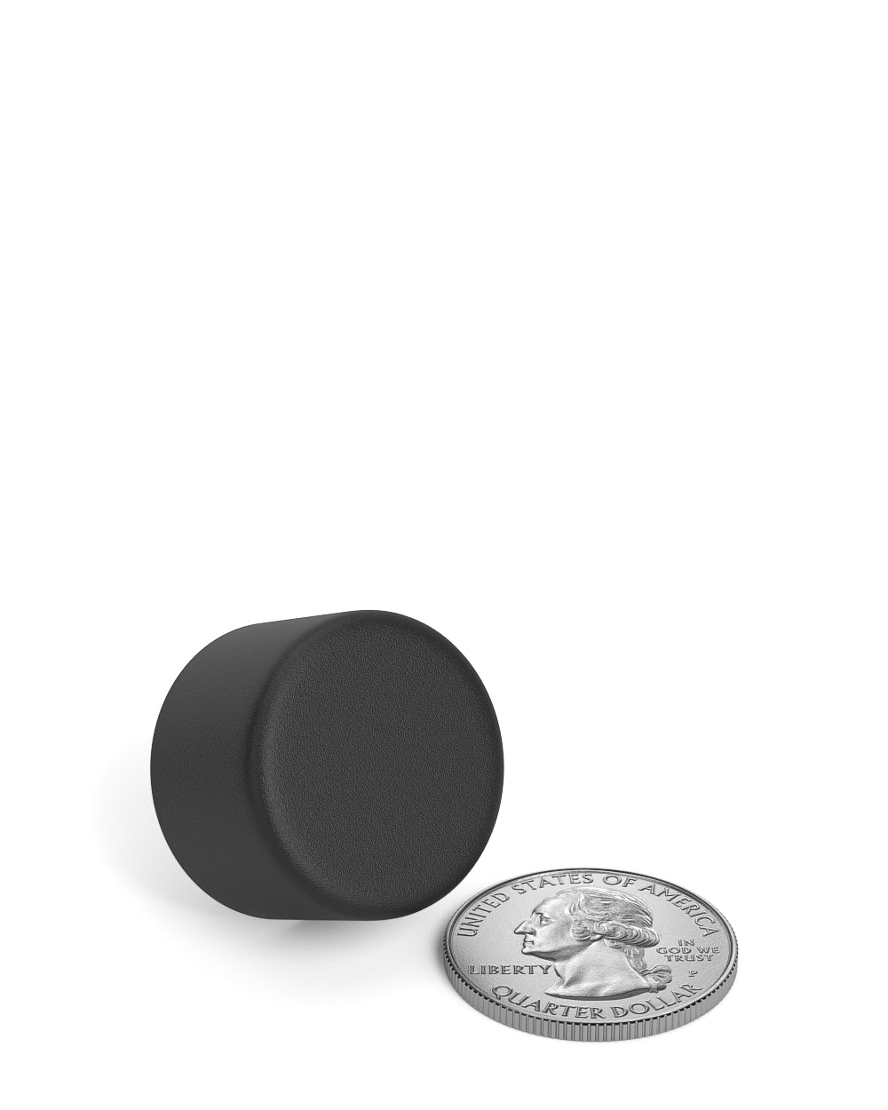Child Resistant | Smooth Push Down & Turn Plastic Caps for Glass Tube w/ Foam Liner | 20mm - Matte Black - 400 Count