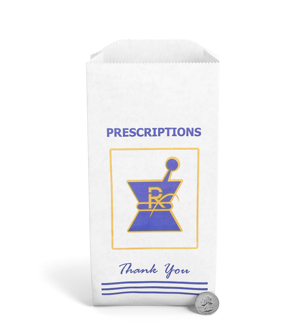 Pharmacy Prescription Bags | Medium - Kraft - 1000 Count