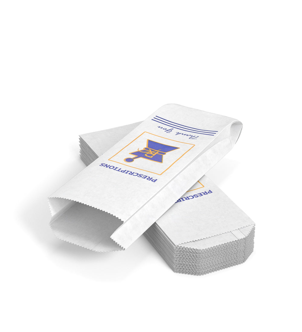 Pharmacy Prescription Bags | Small - Kraft - 1000 Count