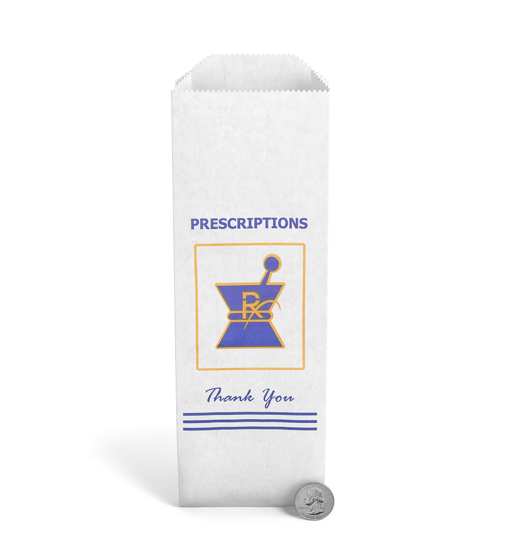 Pharmacy Prescription Bags | Small - Kraft - 1000 Count