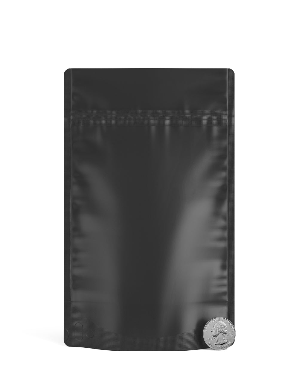 Tamper Evident | Matte Black Mylar Bags (No Tear Notch) | 5in x 8.1in - 14g - 1000 Count