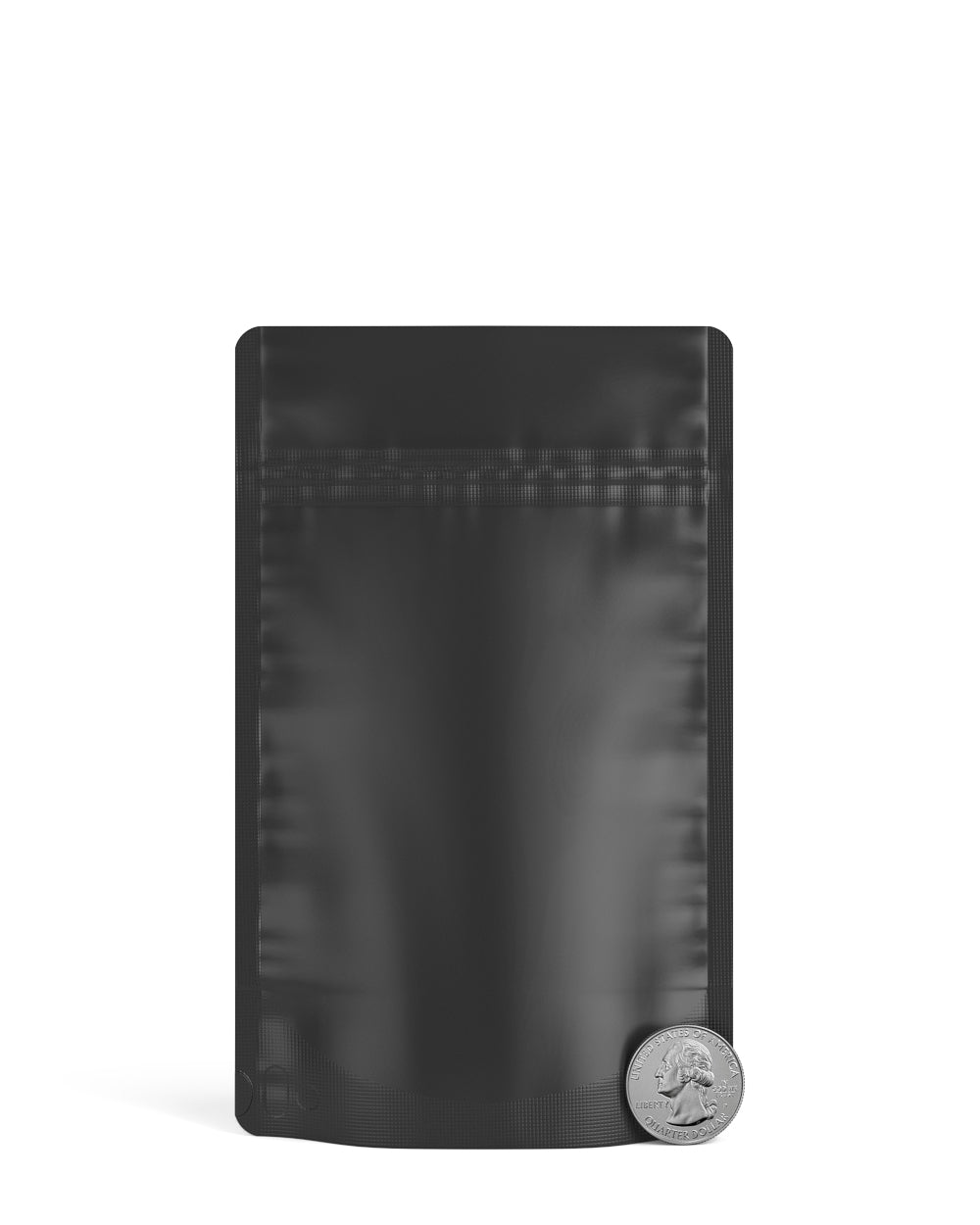 Tamper Evident | Matte Black Vista PCR Mylar Bags (No Tear Notch) | 4in x 6.5in - 7g - 1000 Count