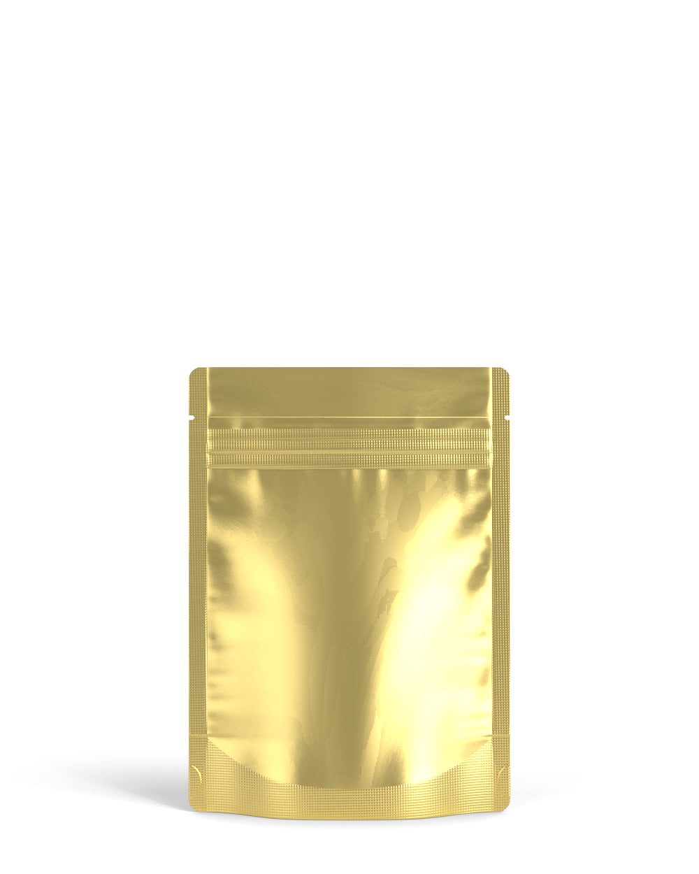 Tamper Evident | Matte Gold Vista Mylar Bag (Tear Notch) | 3.6in x 5in - 3.5g - 1000 Count