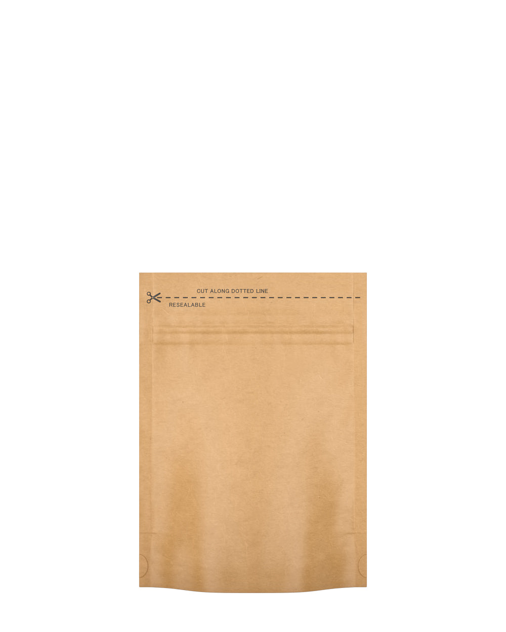 Tamper Evident | Matte Kraft Paper Vista Mylar Bag (No Tear Notch) | 3.62in x 5in - 3.5g - 1000 Count