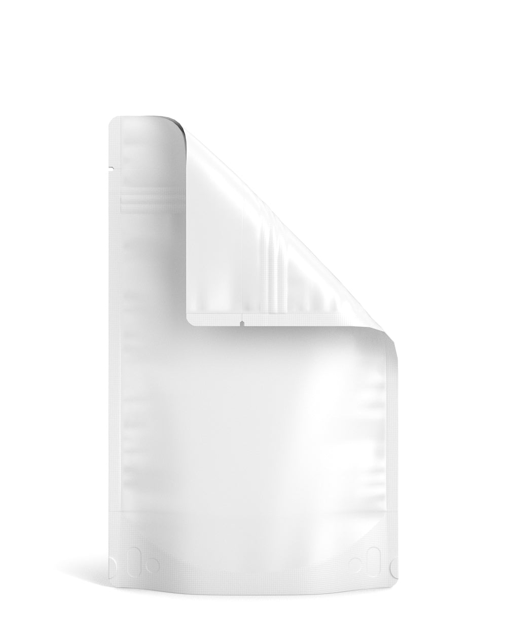 Tamper Evident | Matte White PCR Mylar Bag (Tear Notch) | 5in x 8.1in - 14g - 1000 Count