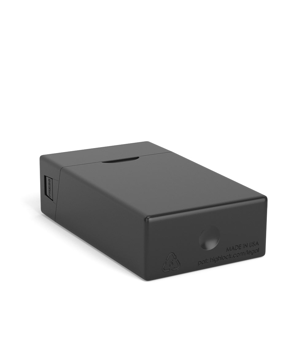 Child Resistant & Sustainable | 100% Biodegradable Pinch 'N Flip Pre-Roll Case | 88mm x 49mm - Black Plastic - 130 Count