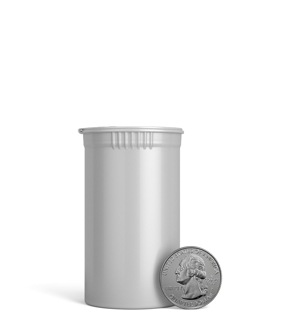 Child Resistant | Opaque Silver Pop Top PCR Bottles | 19dr - 3.5g - 225 Count