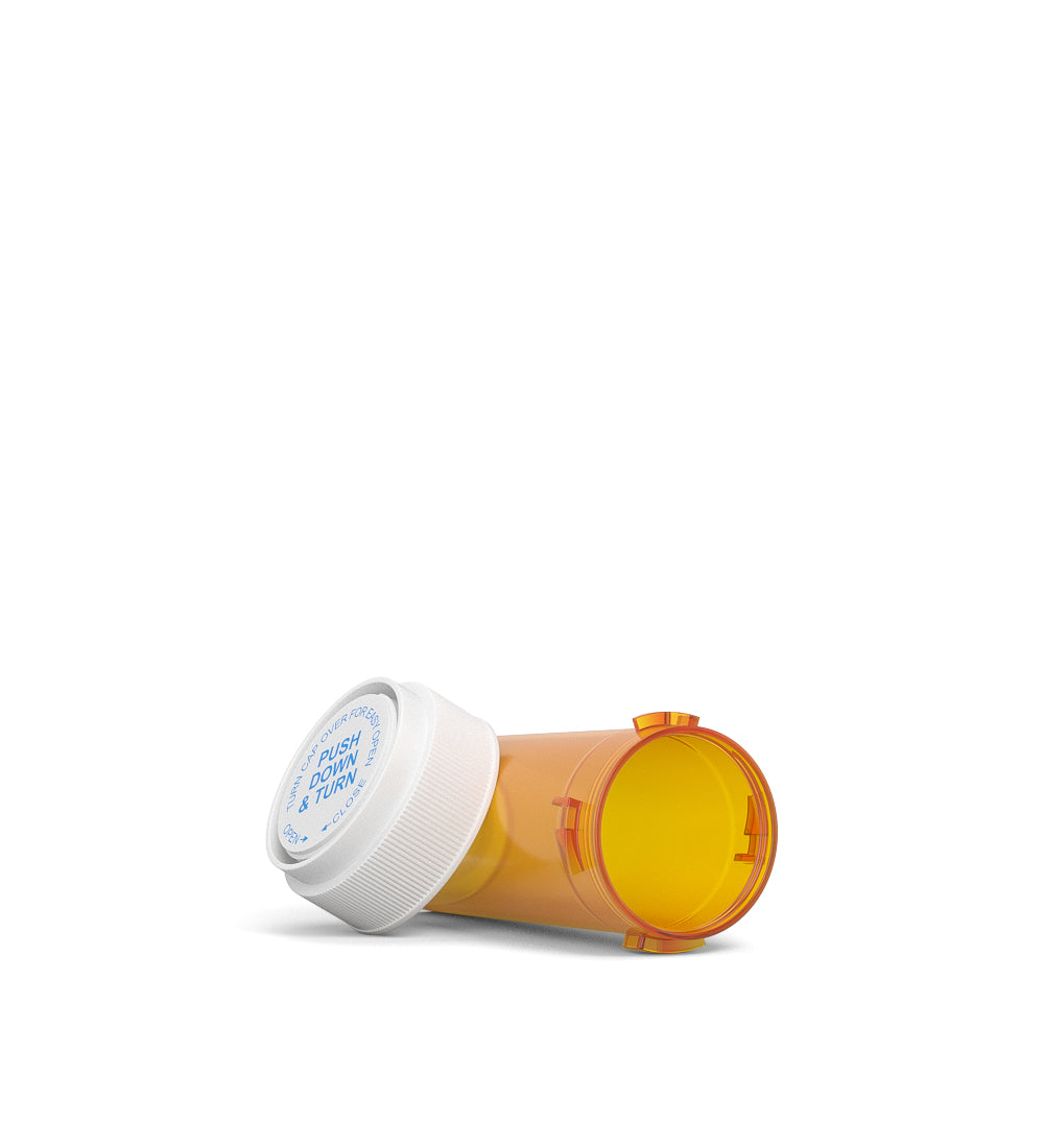 Child Resistant | Amber Reversible Cap Vials | 16dr - 3g - 230 Count