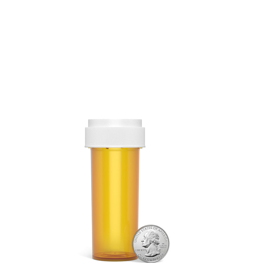 Child Resistant | Amber Reversible Cap Vials | 16dr - 3g - 230 Count