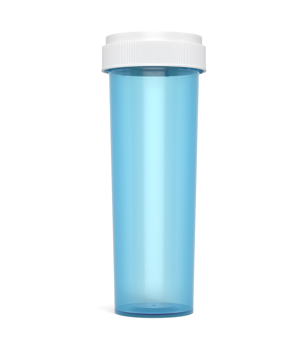 Child Resistant | Blue Reversible Cap Vials | 60dr - 14g - 100 Count