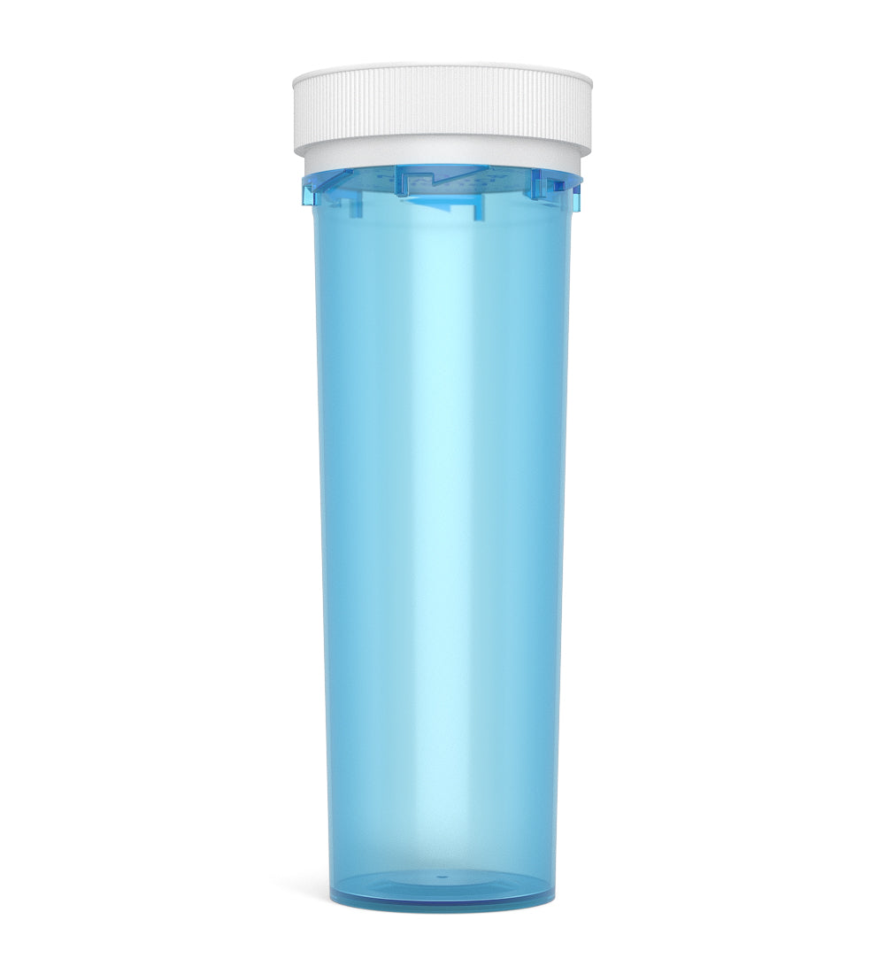 Child Resistant | Blue Reversible Cap Vials | 60dr - 14g - 100 Count