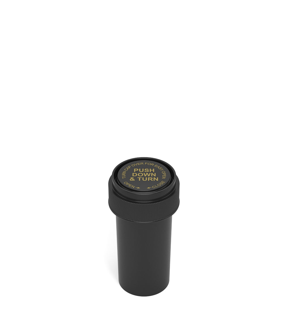 Child Resistant | Black Reversible Cap Vials | 13dr - 2g - 275 Count