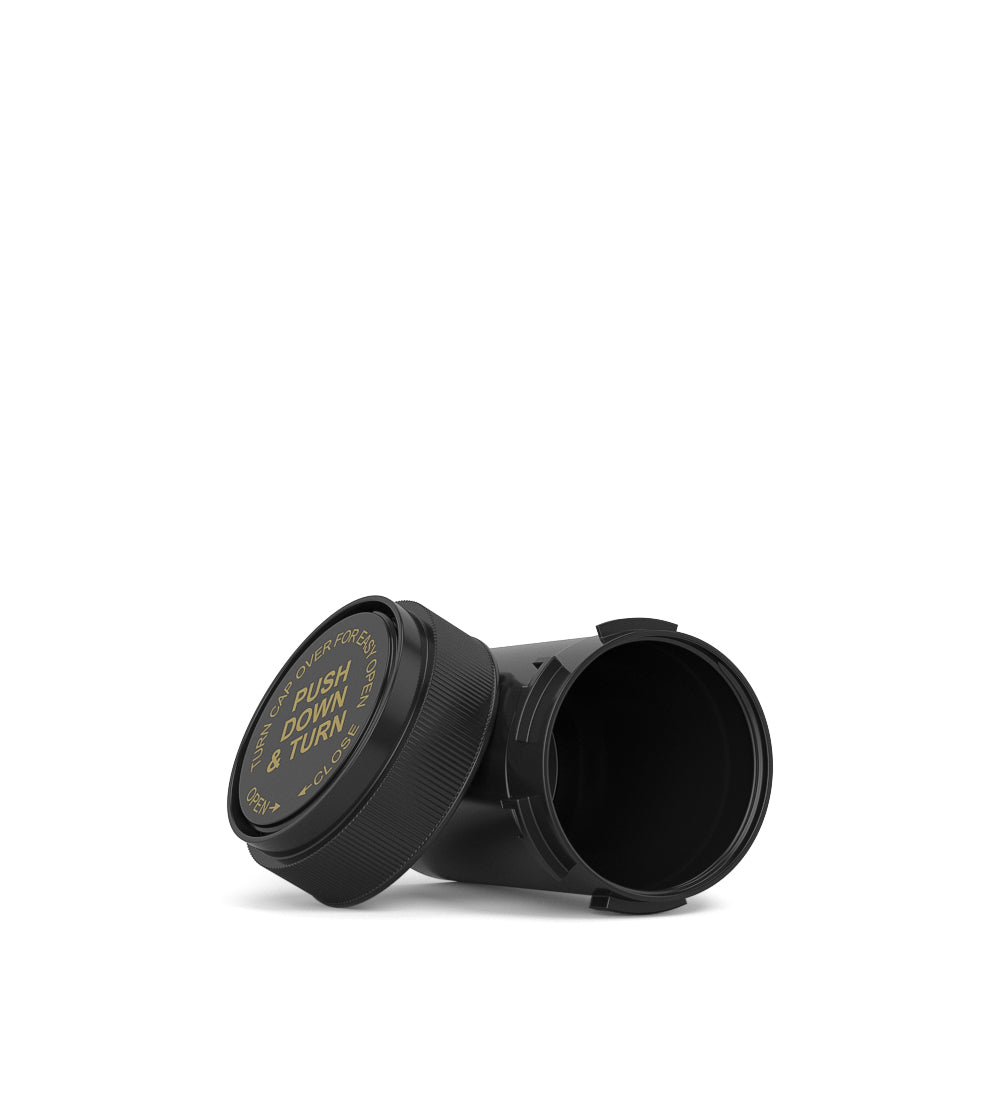 Child Resistant | Black Reversible PCR Cap Vials | 20dr - 3.5g - 240 Count