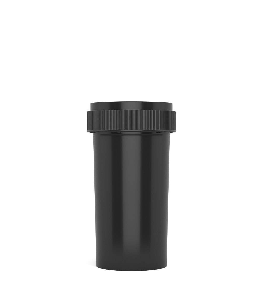 Child Resistant | Black Reversible Cap Vials | 40dr - 10g - 150 Count