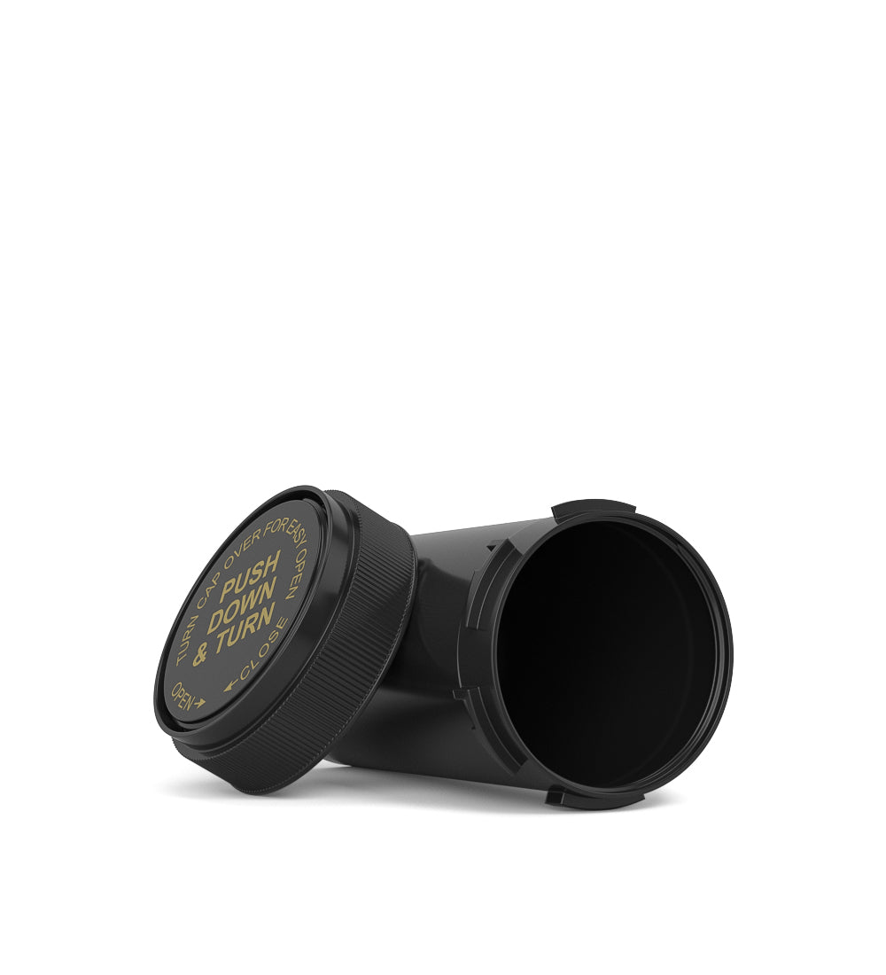 Child Resistant | Black Reversible Cap Vials | 40dr - 10g - 150 Count