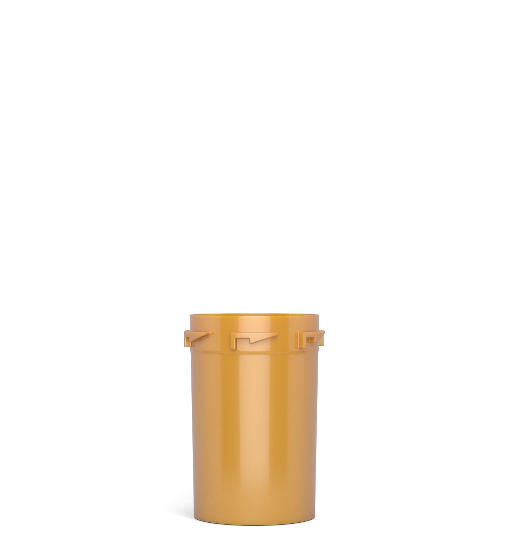 Child Resistant | Opaque Gold Blank Cap Reversible Vials | 20dr - 3.5g - 240 Count