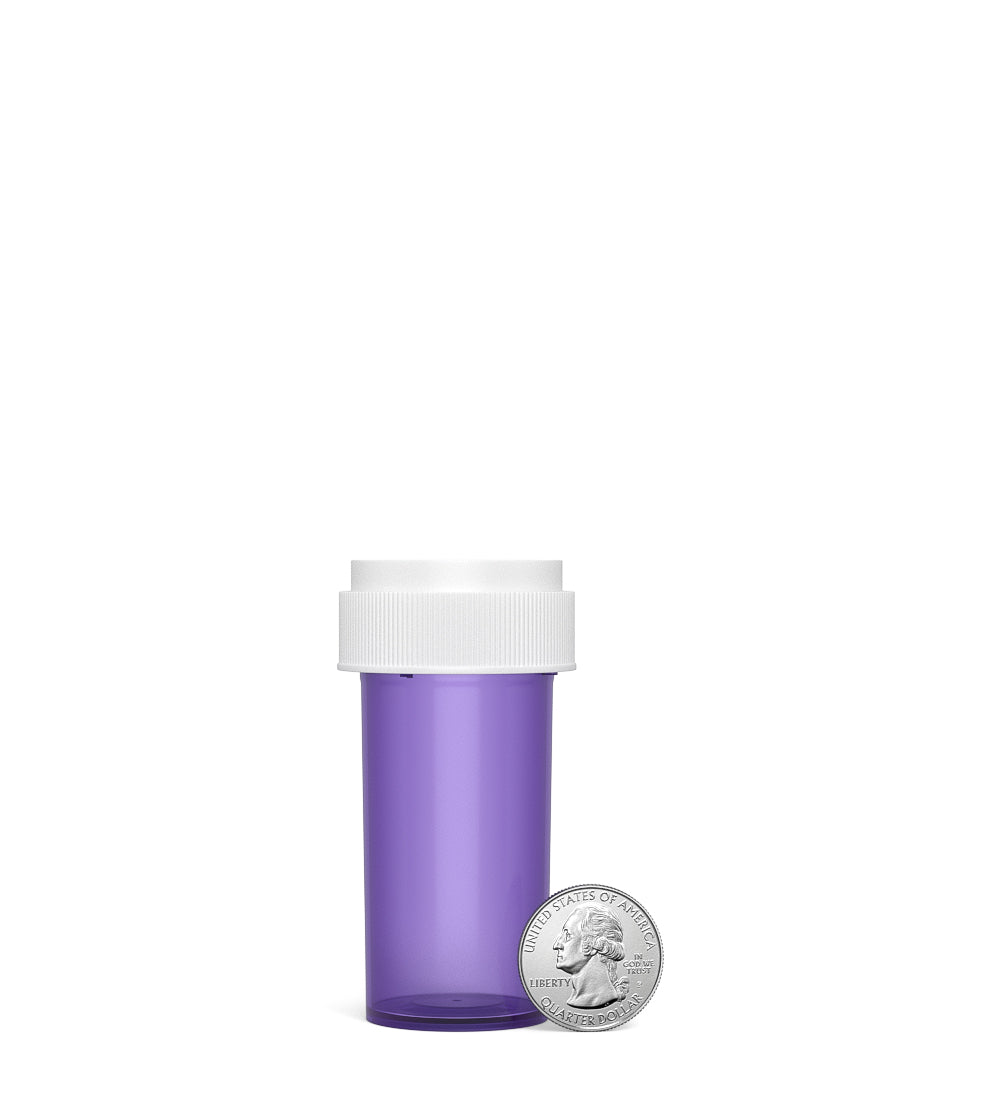 Child Resistant | Purple Reversible Cap Vials | 13dr - 2g - 275 Count