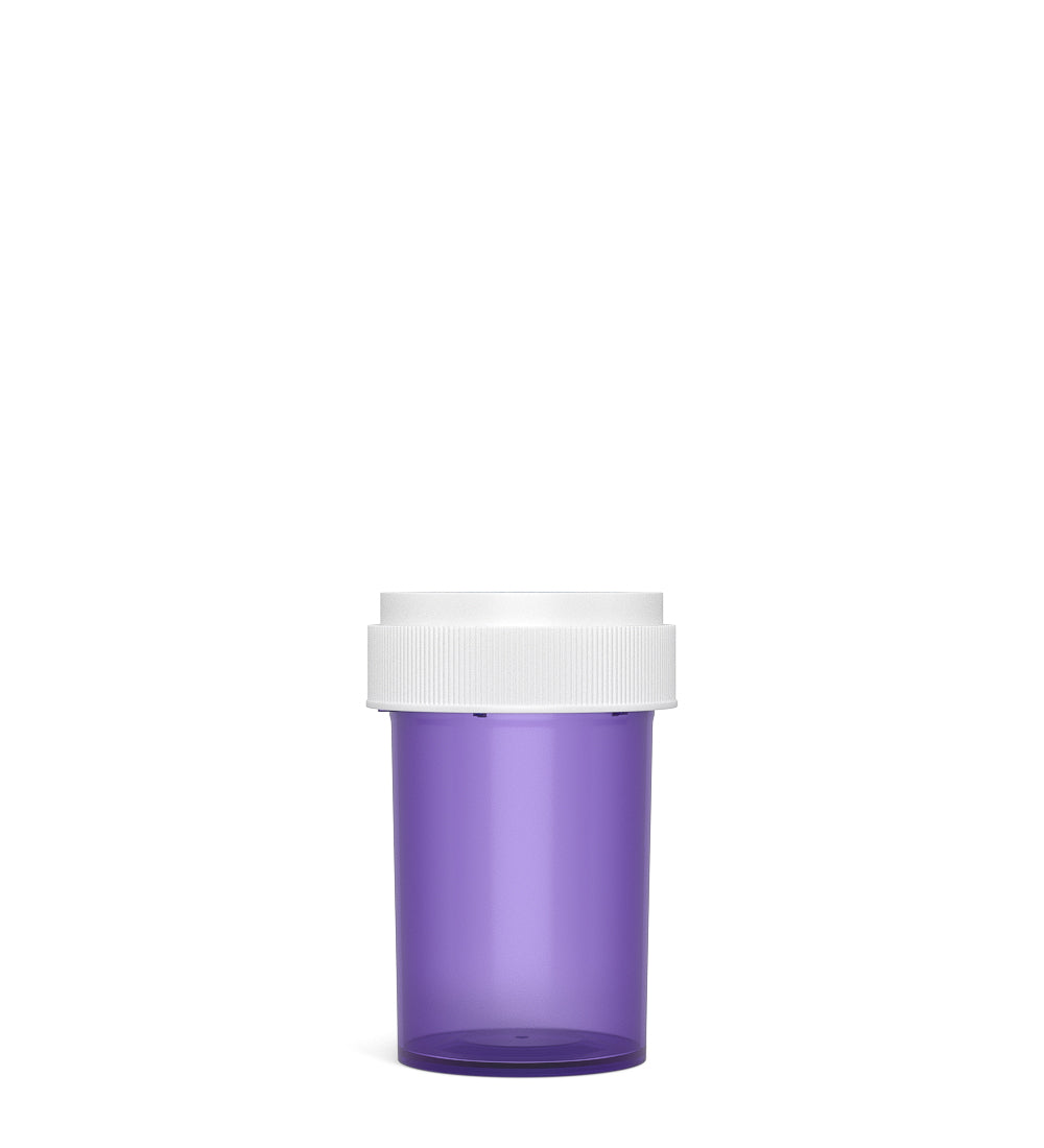 Child Resistant | Purple Reversible Cap Vials | 20dr - 3.5g - 240 Count