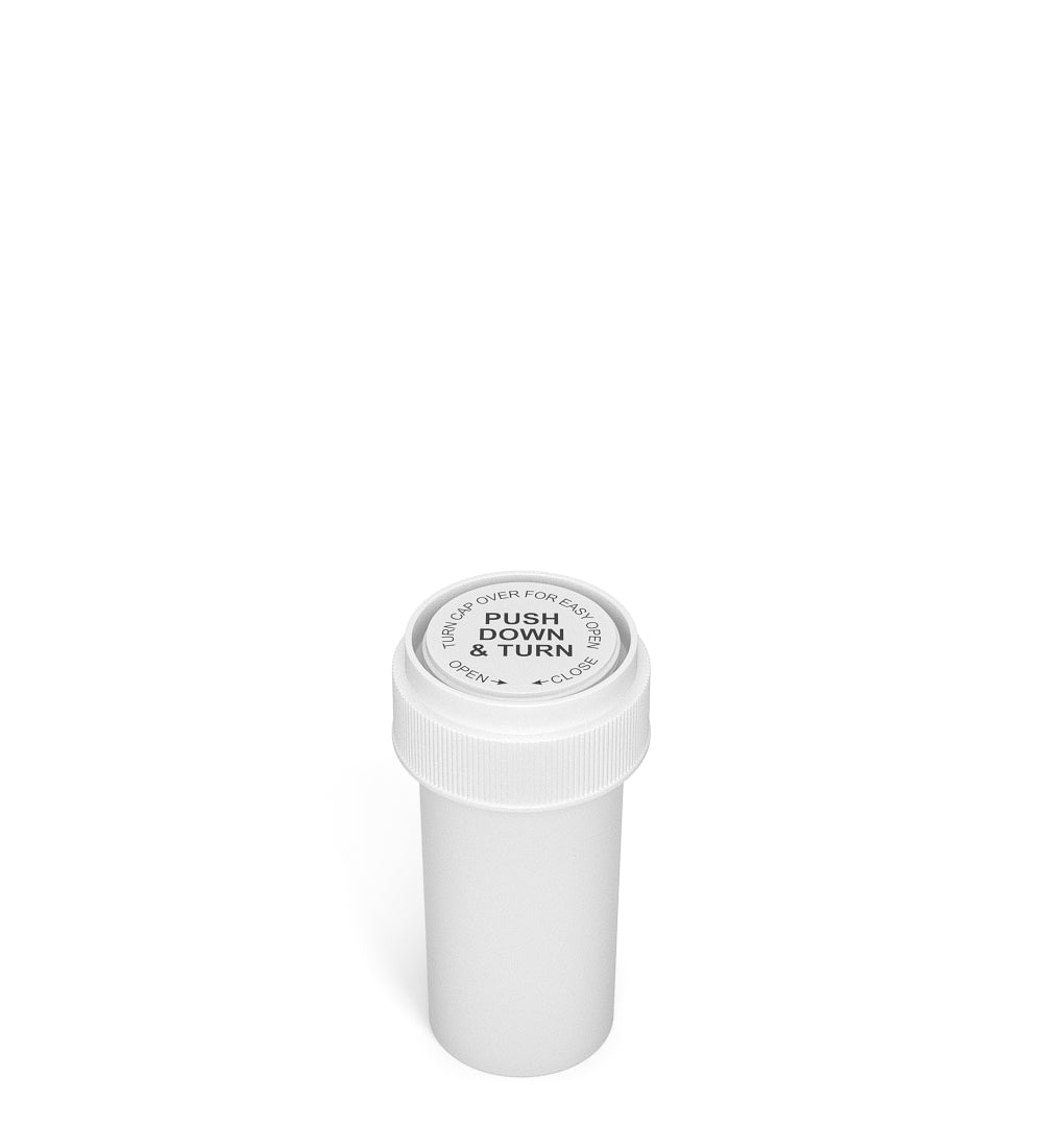 Child Resistant | Opaque White Reversible Cap Vials | 13dr - 2g - 275 Count